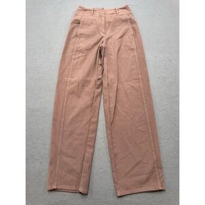 Wilfred Free Aritzia Pants Women's 00 Pink Wide Leg High Rise Baggy Fit Utility